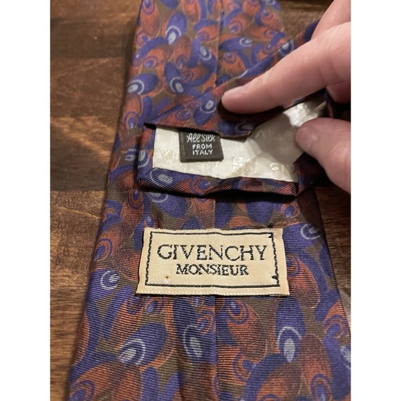 Vintage Givenchy Monsieur Silk Tie From Italy Abstract Colorful - Picture 4 of 5